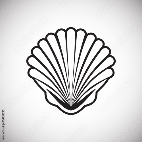 Sea Shell icon on white background for graphic and web design. Simple vector sign. Internet concept symbol for website button or mobile app.