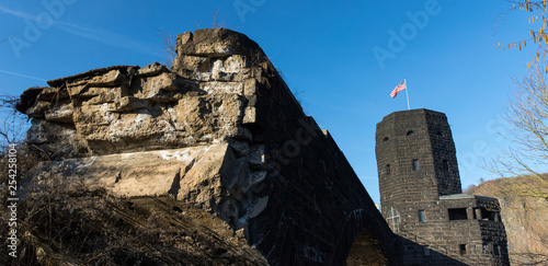 historic bridge ruin of remagen germany photo