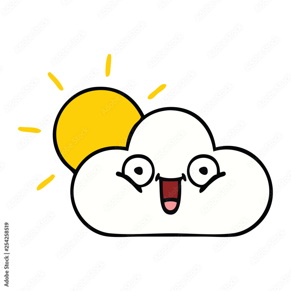 cute cartoon sunshine and cloud cute cartoon sunshine and cloud