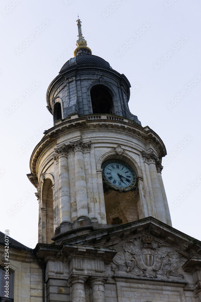 Tower of Rennes city hall building France