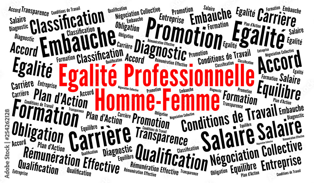 Egalité professionnelle hommes femmes - obrazy, fototapety, plakaty 