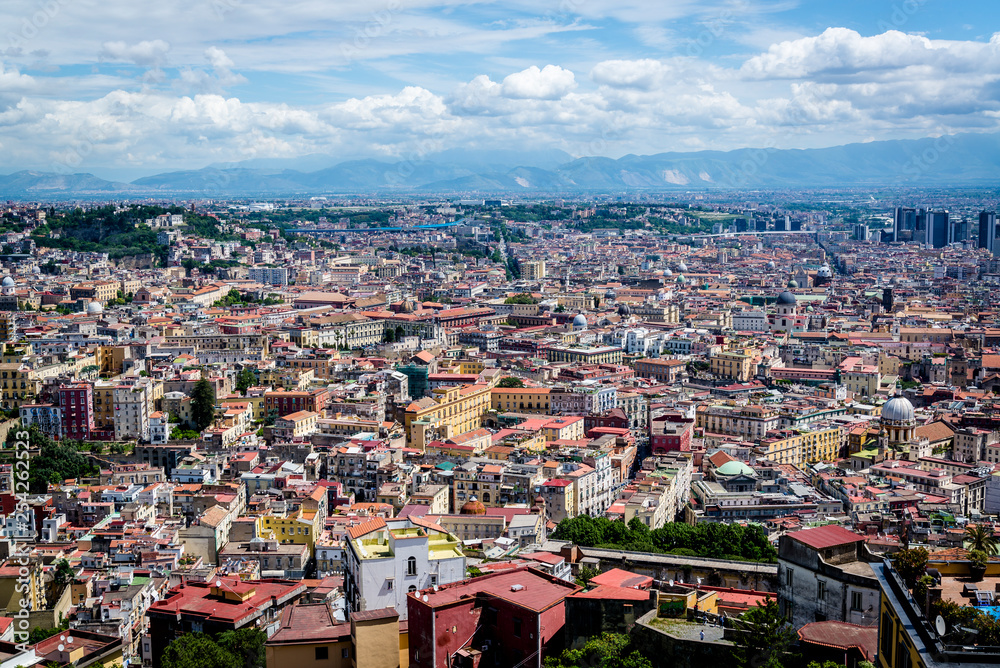Naklejka premium Cityscape, Naples, Italy