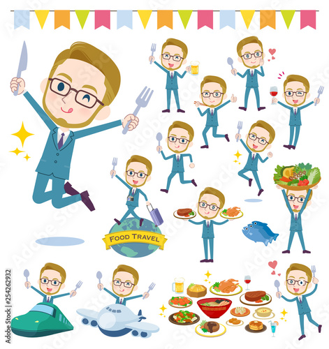 blond hair businessman_food festival