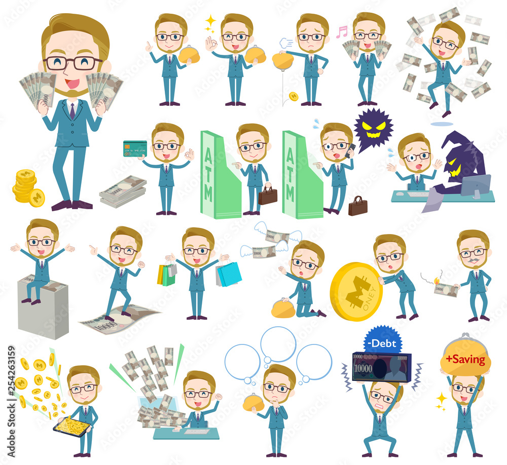 blond hair businessman_money blond hair businessman_money