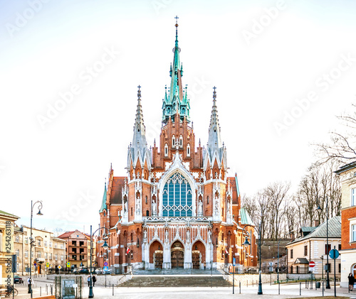 POLAND, KRAKOW - FEBRUARY 23, 2019: Church Joseph (Parish of St. Joseph) - a historic Roman Catholic church in south-central part of Krakow. Was built 1905-1909 and designed by Jana Sas-Zubrzyckiego.