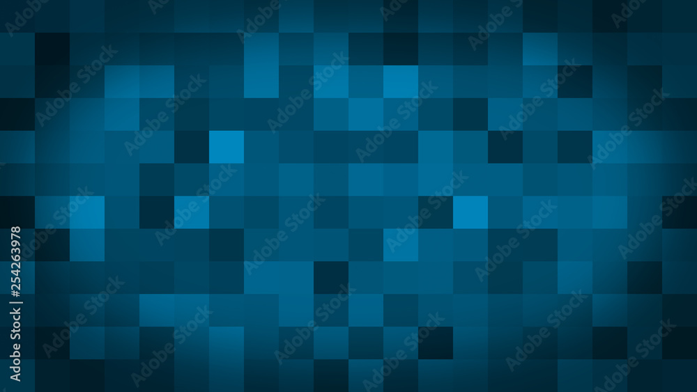 Blue motion abstract background colorful pixels flashing and switch. Animation background glowing of mosaic tiles. Moving technology squares with shine light. Blue motion abstract background colorful pixels flashing and switch. Animation background glowing of mosaic tiles. Moving technology squares with shine light.