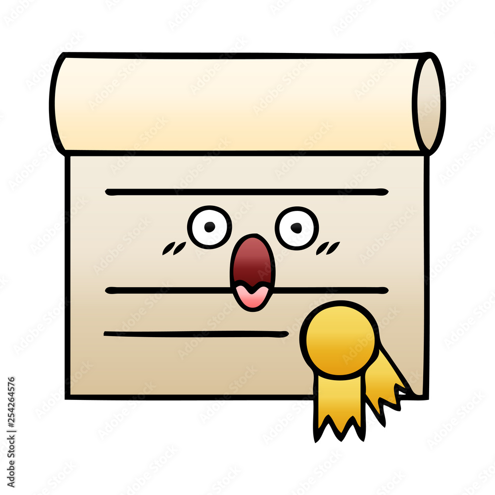 gradient shaded cartoon certificate gradient shaded cartoon certificate