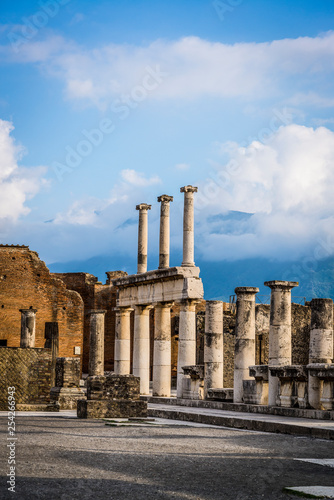 Pompeii, archeological site near Naples, Forum, Italy