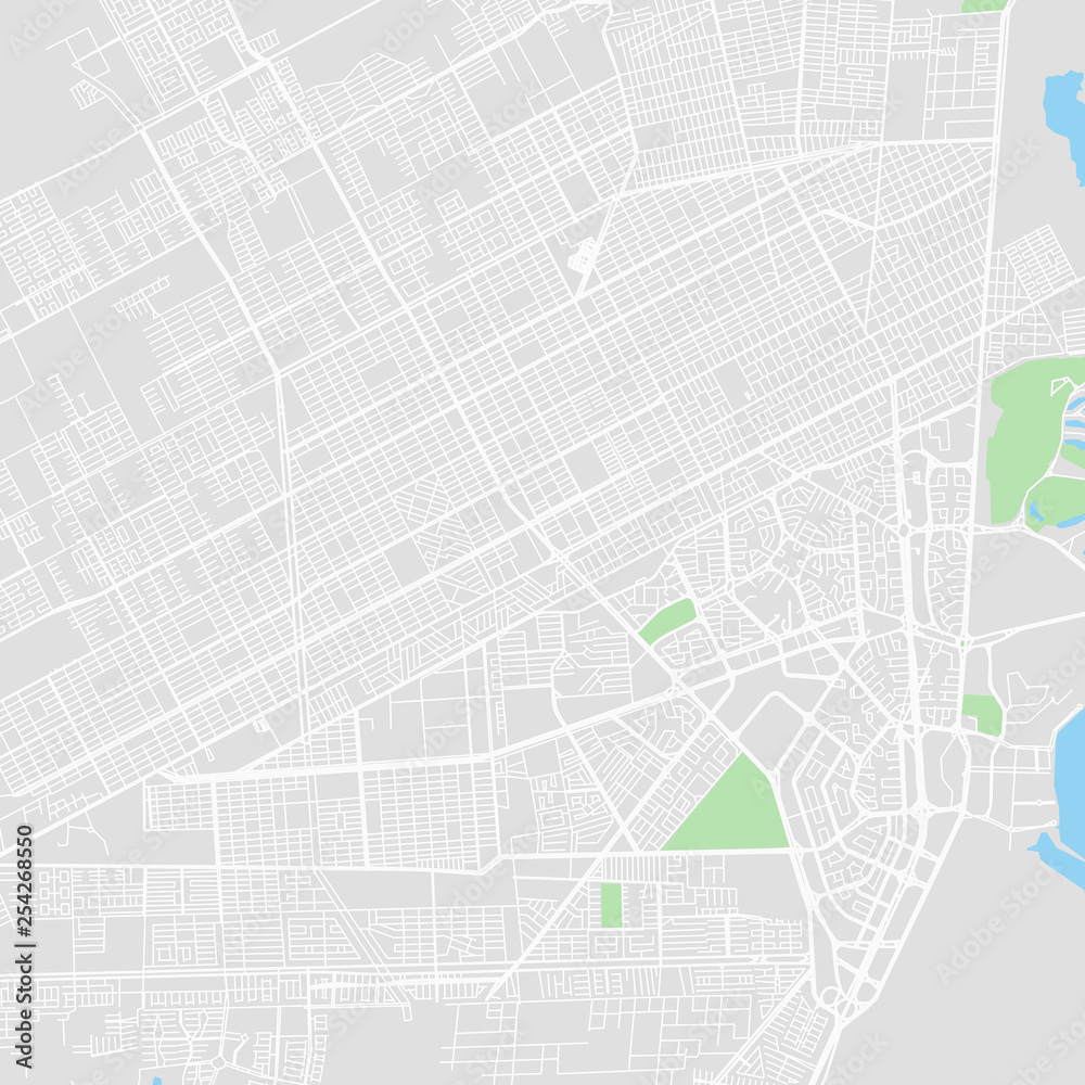 Downtown vector map of Cancún, Mexico