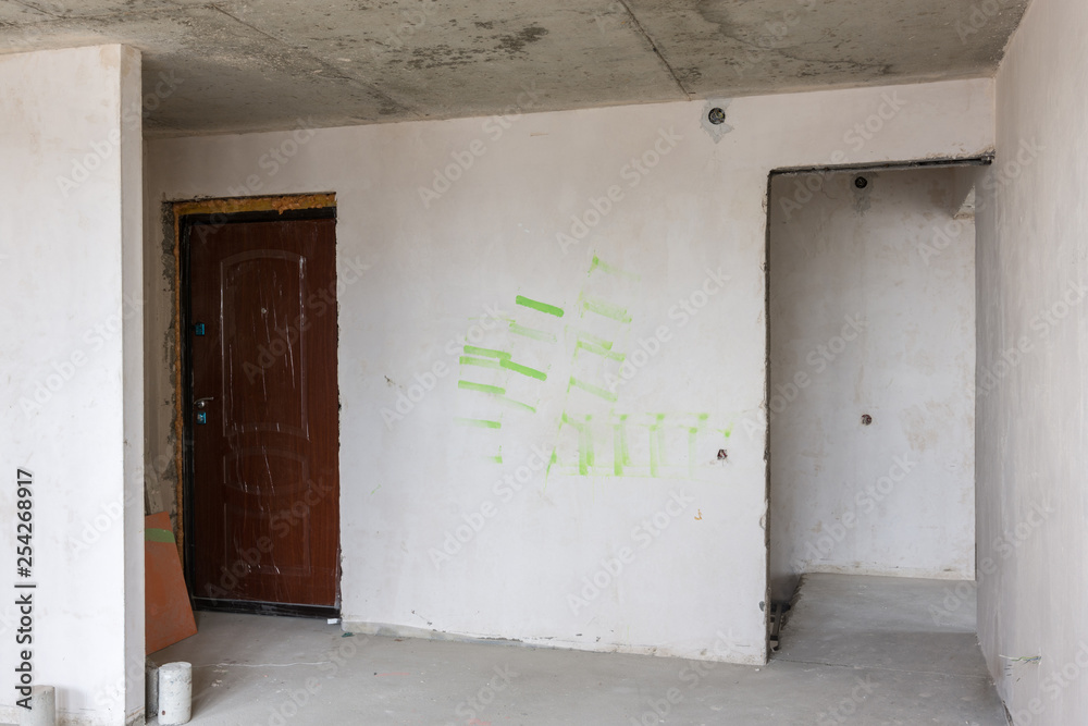 The entrance to the apartment in the new building, layout The entrance to the apartment in the new building, layout