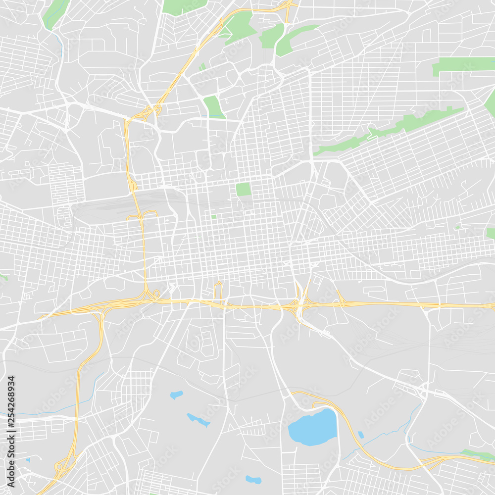 Fototapeta premium Downtown vector map of Johannesburg, South Africa