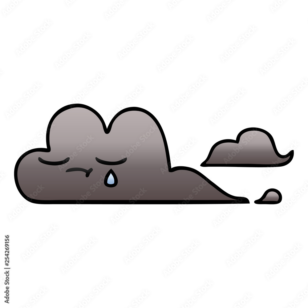 gradient shaded cartoon storm cloud gradient shaded cartoon storm cloud