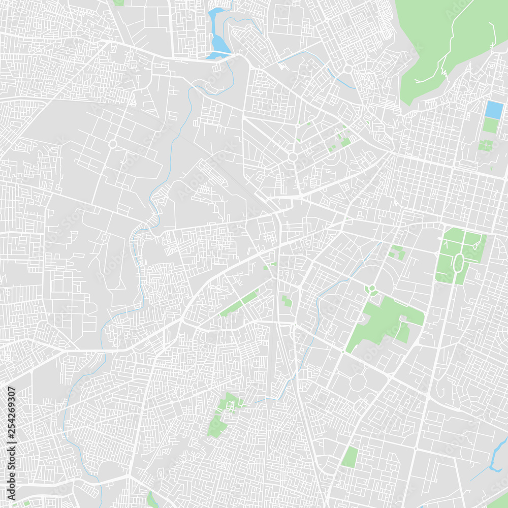 Fototapeta premium Downtown vector map of Jaipur, India