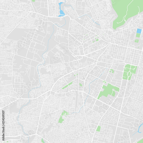 Downtown vector map of Jaipur, India