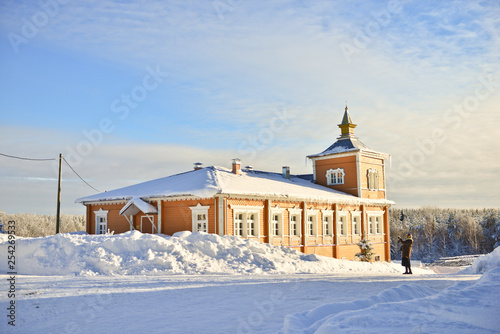 Russian winter in monastery