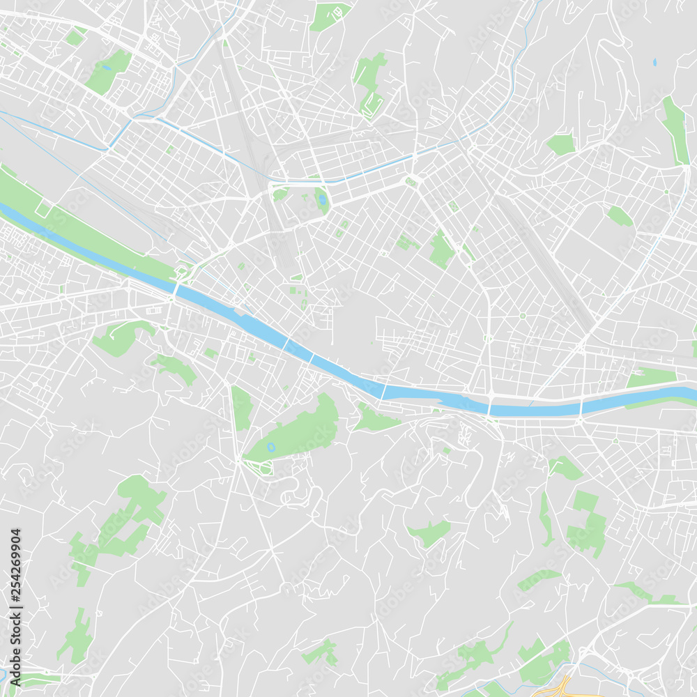 Downtown vector map of Florence, Italy