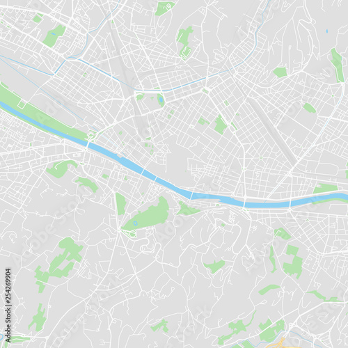 Downtown vector map of Florence, Italy