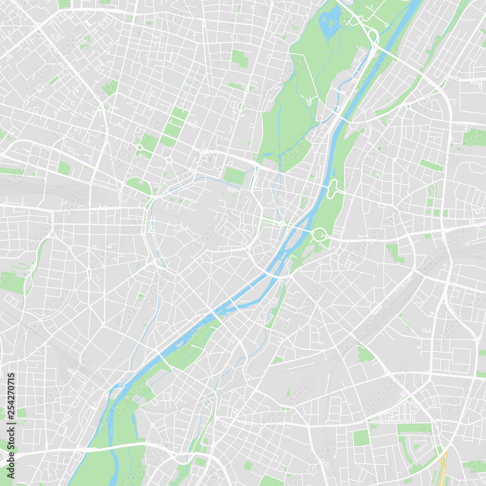 Downtown vector map of Munich, Germany
