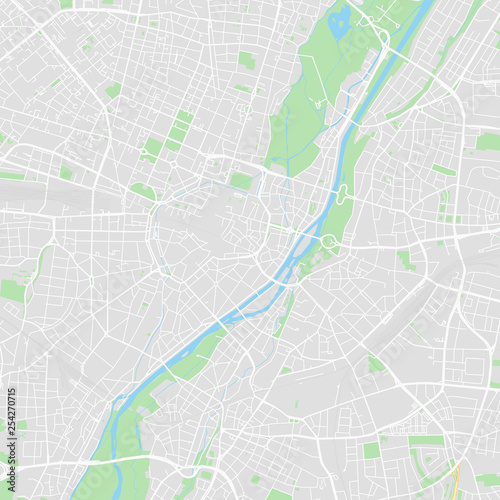 Downtown vector map of Munich, Germany