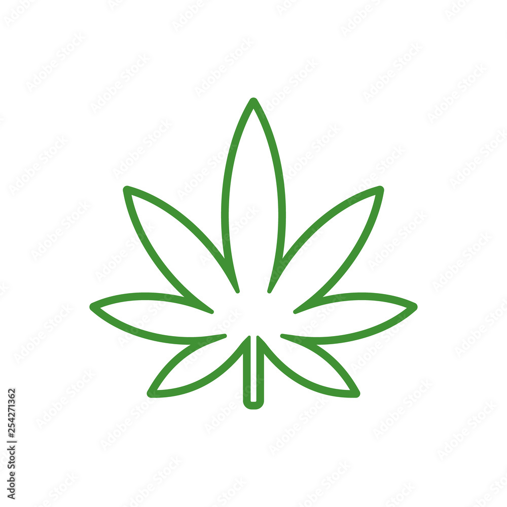 Cannabis icon. Line style. Vector. Isolated. Cannabis icon. Line style. Vector. Isolated.