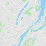 Downtown vector map of Copenhagen, Denmark