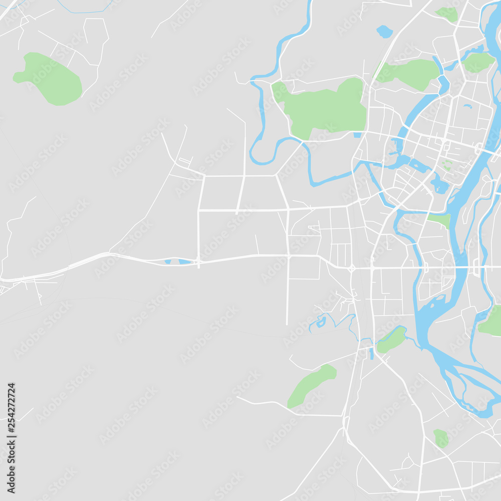 Downtown vector map of Guilin, China Downtown vector map of Guilin, China