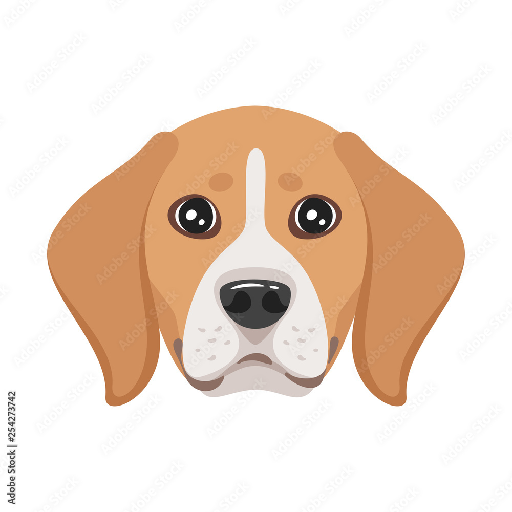 dog pet head icon Stock Vector | Adobe Stock
