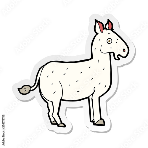 sticker of a cartoon mule