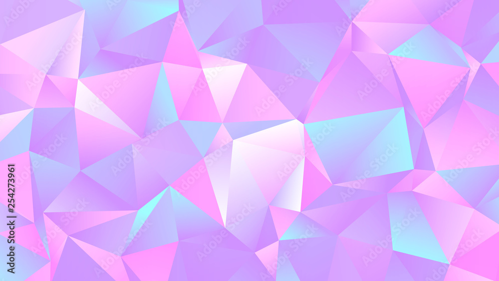 Pastel Colorful Crystal Low Poly Backdrop Design
