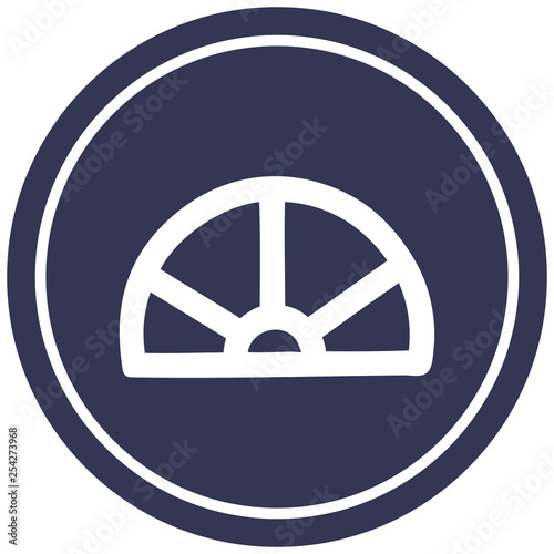 protractor math equipment circular icon