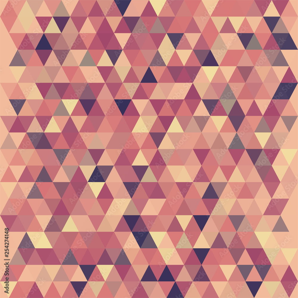 Warm Triangular Mosaic Pattern for Banner Design