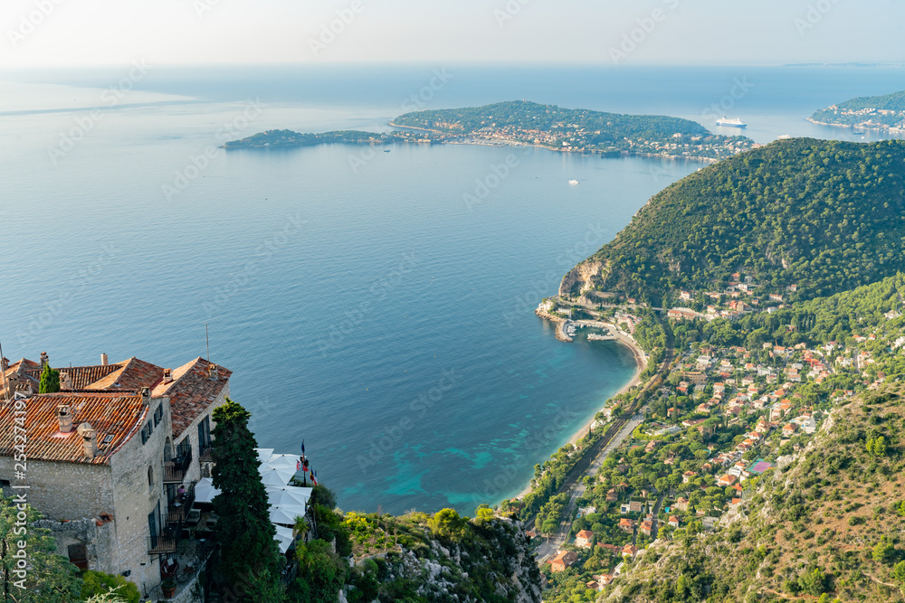 Aerial view of the Exotic Garden and Eze Village