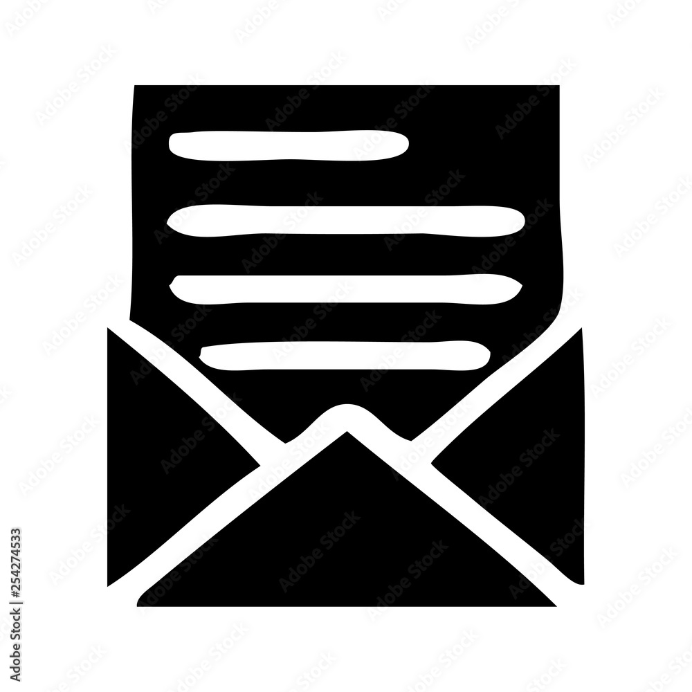 flat symbol letter and envelope flat symbol letter and envelope