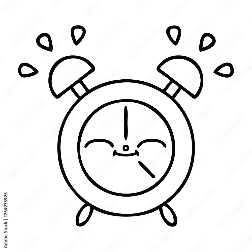 line drawing cartoon alarm clock line drawing cartoon alarm clock