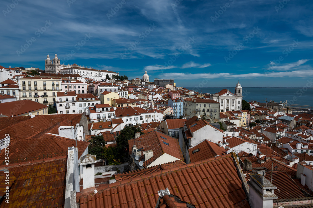 Historic old district Alfama,  Lisbon, Portugal
