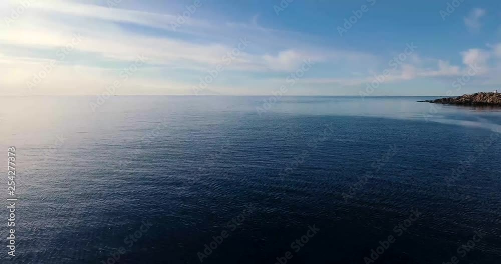 Drone footage, Bird flying over wather - Kullaberg, Sweden