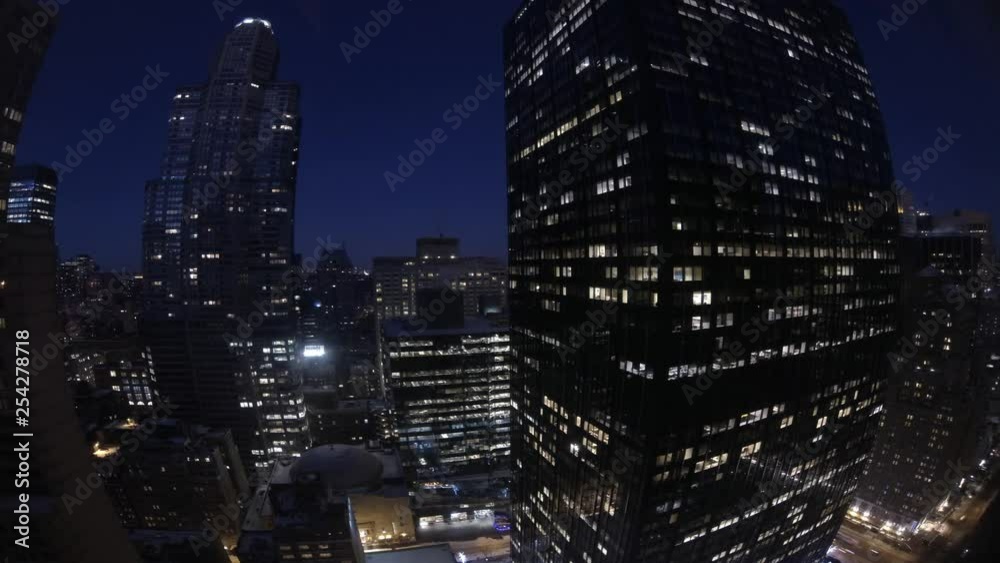 Day to night time-lapse of some buildings in New York City Day to night time-lapse of some buildings in New York City