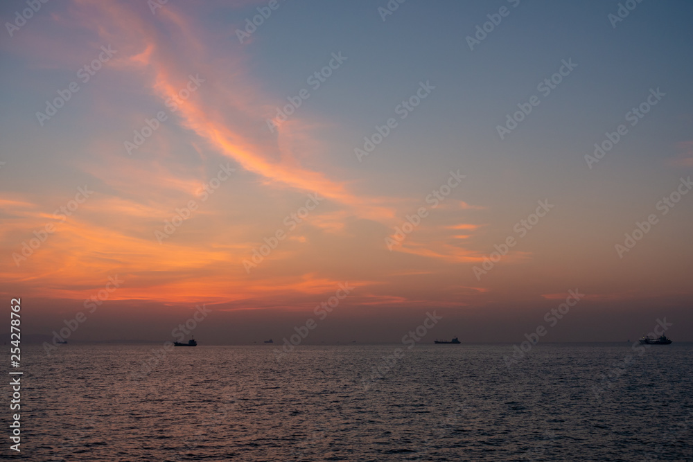 夜明け。日の出前の海DSC0222