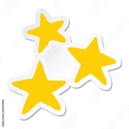 sticker of a cartoon star symbols