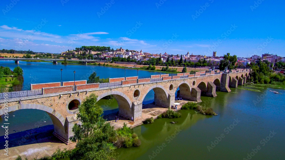 Badajoz. City of Extremadura. Spain. Drone Photo