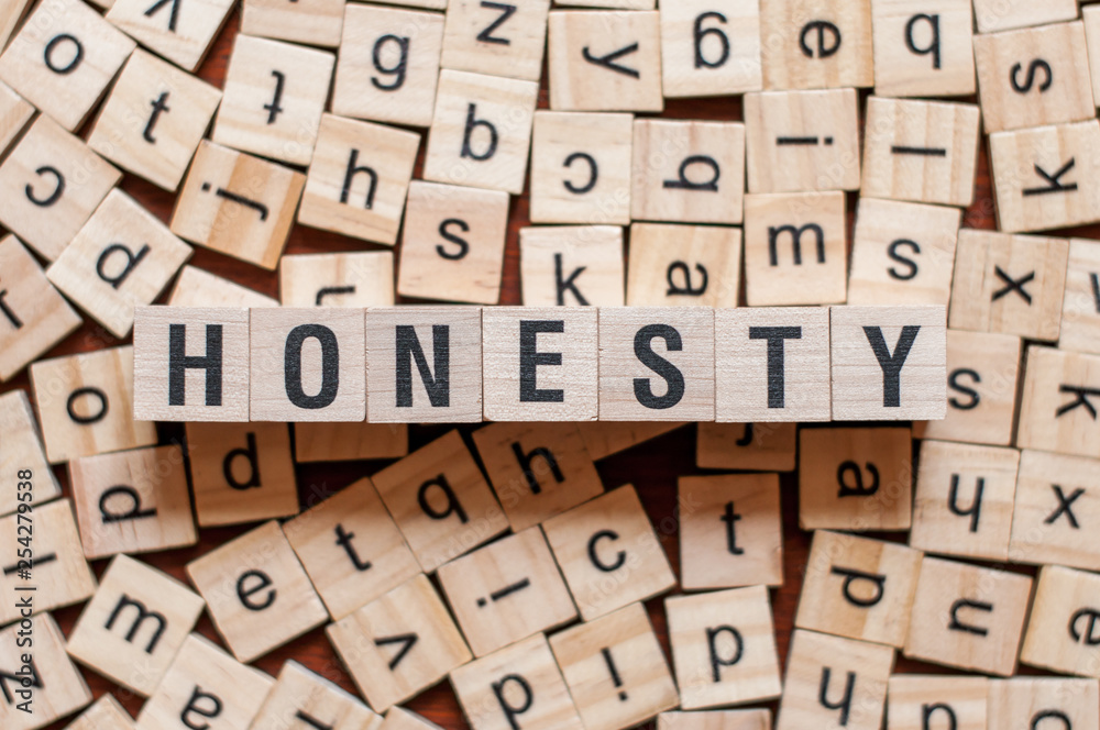 the word of HONESTY on building blocks concept the word of HONESTY on building blocks concept