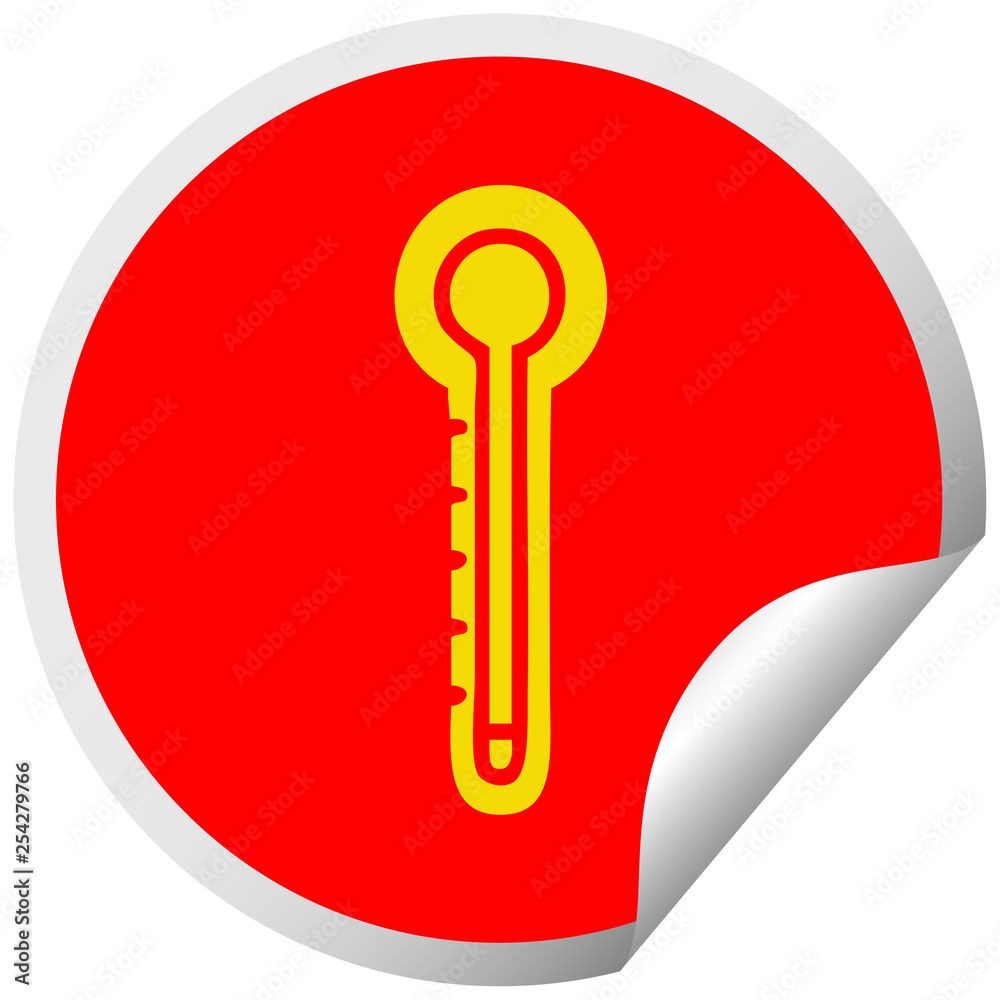 circular peeling sticker cartoon glass thermometer circular peeling sticker cartoon glass thermometer