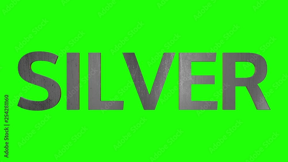 custom made wallpaper toronto digitalRemovable green screen background with the word "Silver" easily editable, resizable, and can be placed in any scene. The silver texture has a sheen that moves across the word adding depth, and motion.