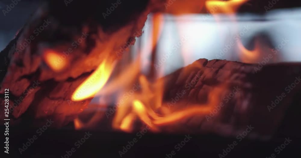 Closeup of a fireplace in the winter outside. Closeup of a fireplace in the winter outside.