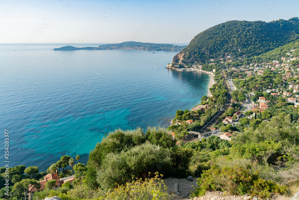 Aerial rural view along the Eze area