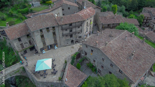 Drone in Beget. Gitona. Catalonia. Spain photo