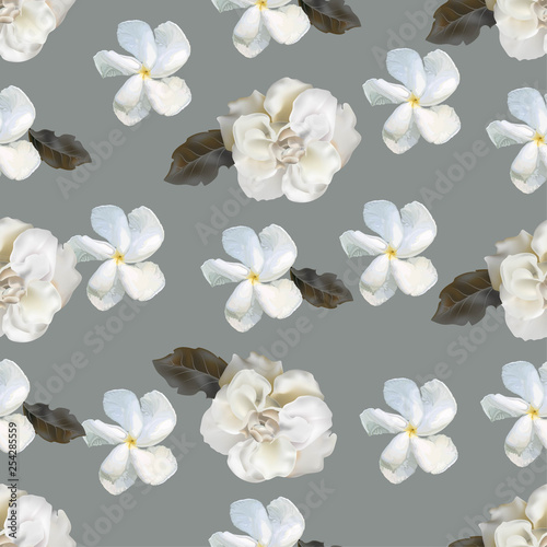 Floral seamless pattern vector illustration