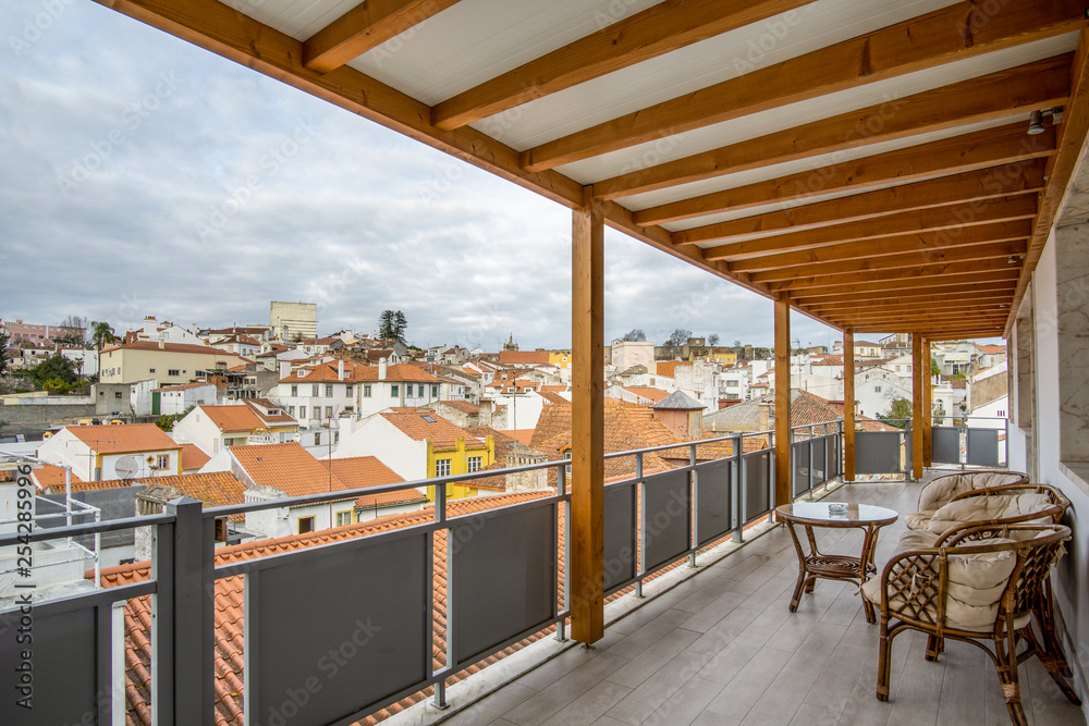 Fototapeta premium Panoramic view old town of Abrantes, Portugal III