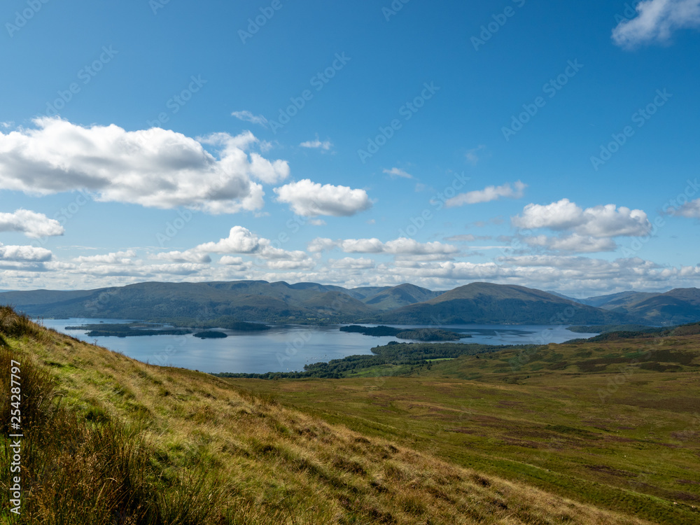 Fototapeta premium overview at beautiful lake (loch lomond)