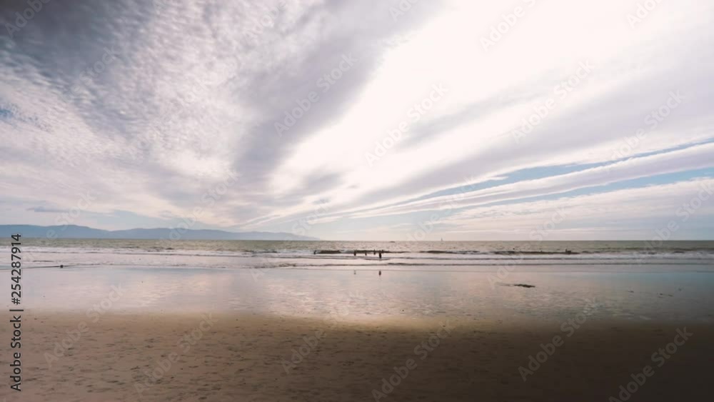 Wide view of people enjoying the ocean in Puerto Vallarta, this area also known as Nuevo Vallarta.